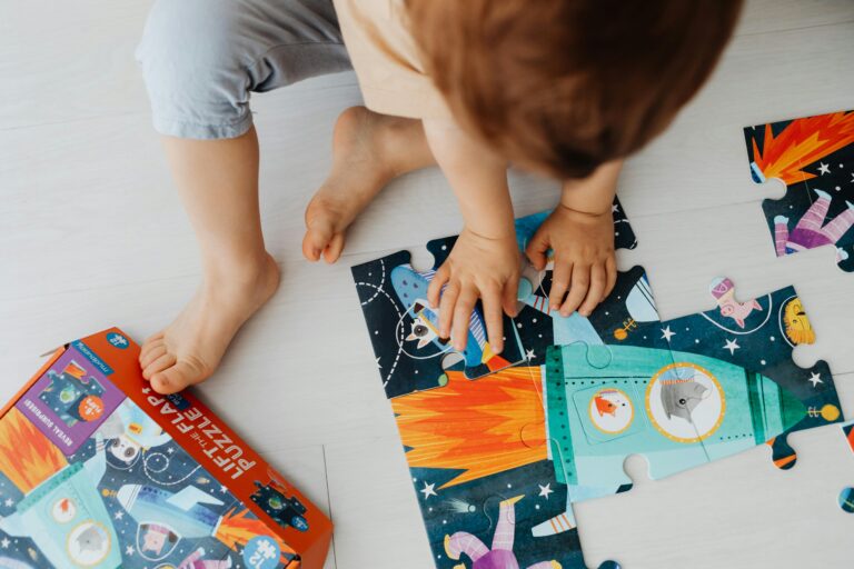 Child doing Jigsaw Puzzle